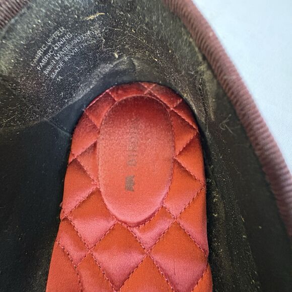 Birdies The Starling loafers in Bordeaux velvet with sequin embroidery Size 11 - Picture 10 of 15